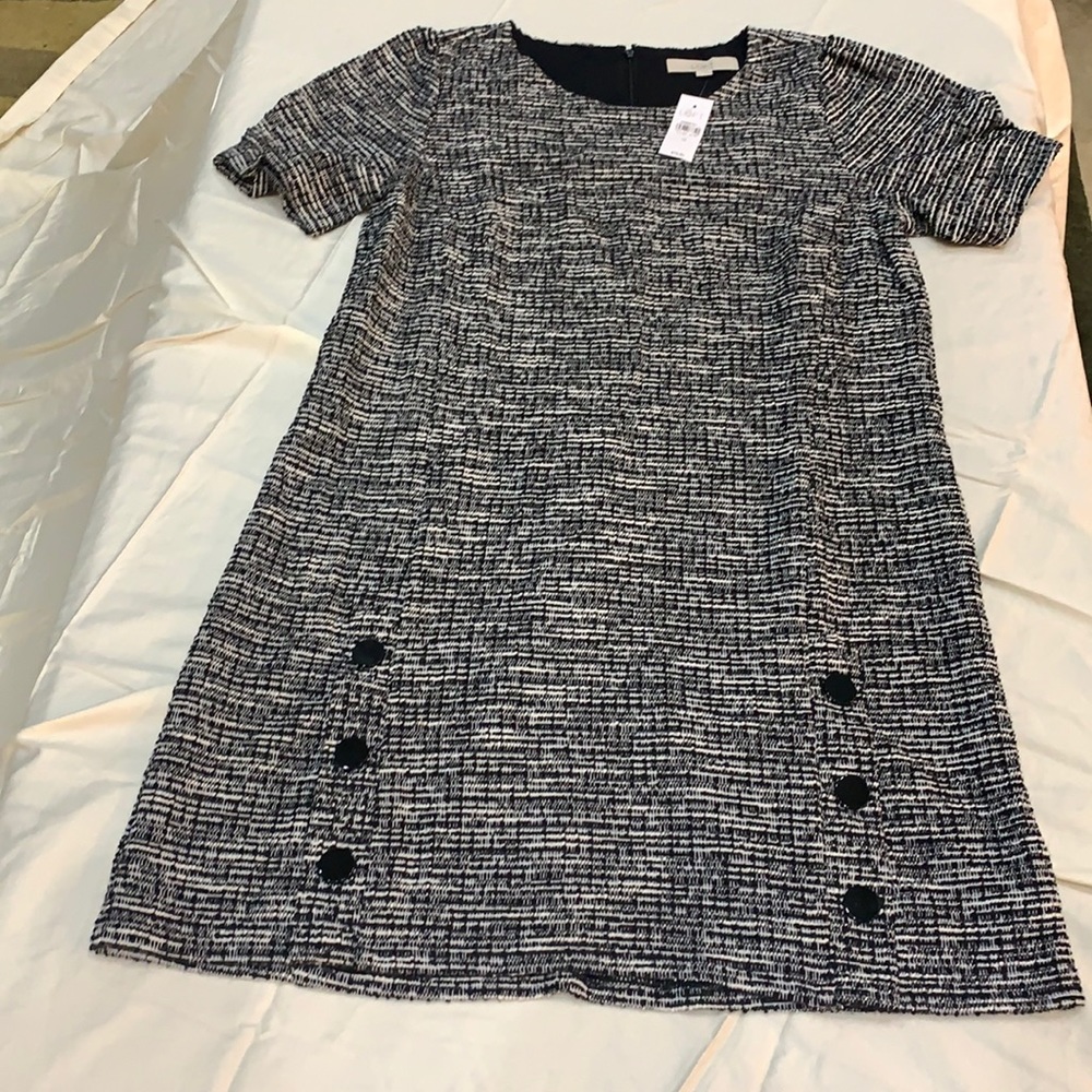 NEW black & white LOFT size 12 dress